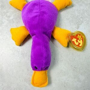 Ty Beanie Baby Patti Platypus Purple & Yellow 1993 Retired Original Beanie Baby
